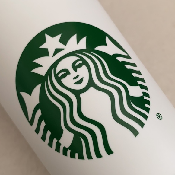 {NWOT} Starbucks | Reusable Coffee Mug Water Cup Plastic White/Green 16oz Grande - Picture 13 of 15